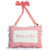 Peek-A-Boo Hanging Decorative Pink Pillow