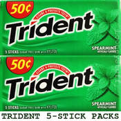 Trident 5 Piece Sugar Free Spearmint Gum