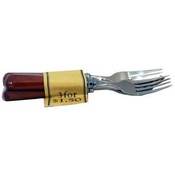 Walnut Woodgrain 3 Ct Stainless Steel Dinner Forks