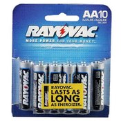 Rayovac 10 Pack AA Alkaline Batteries
