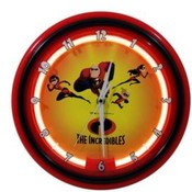 Disney Pixar The Incredibles Neon Wall Clock