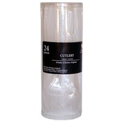 Great Papers! 24 Piece Clear Plastic Cutlery