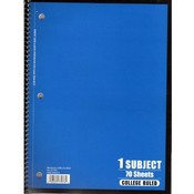 Norcom 1 Subject College Ruled Notebooks