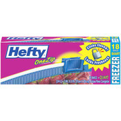 Hefty 18 Count Quart Freezer Slider Bags