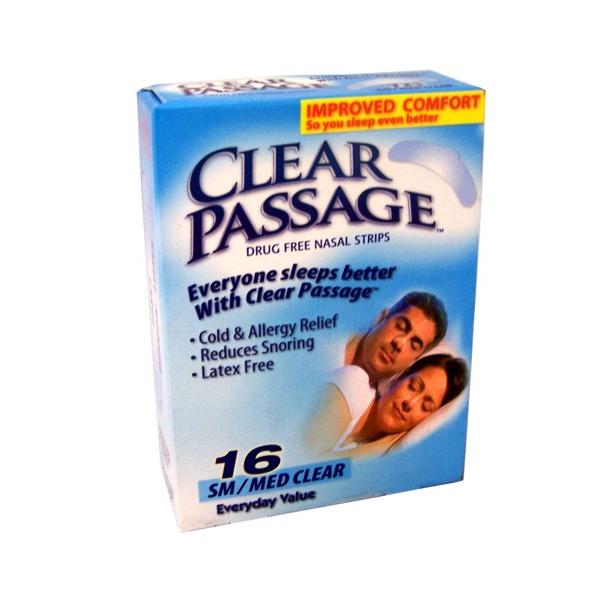 Wholesale Clear Passage 16 Ct Small/Medium Clear Nasal Strip(12x$1.64)