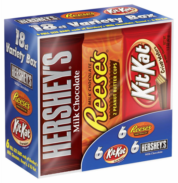 Wholesale Hershey 18 Count Variety Pack Candy Bars (SKU 1183582) DollarDays