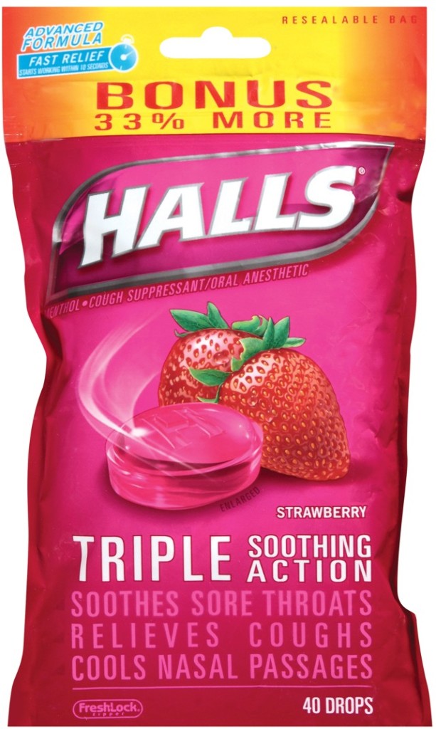 Wholesale Halls Cough Drops Strawberry 40 Count DollarDays