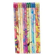 Neon Swirling Whirlies Pencil