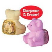 Teddy Bear Pencil Sharpener With Eraser