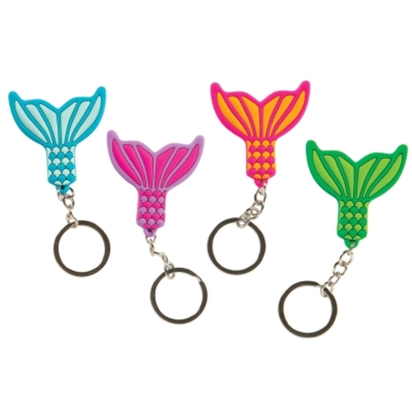 Wholesale Mermaid Tail Laser Cut Keychain Assorted Colors