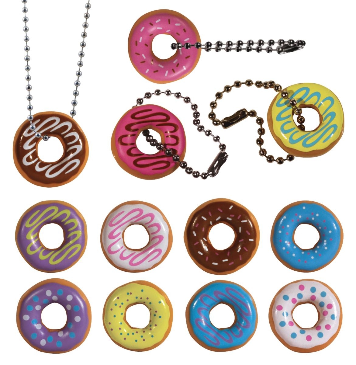 Wholesale I Love Donuts Bag Charm And Necklace Assortment