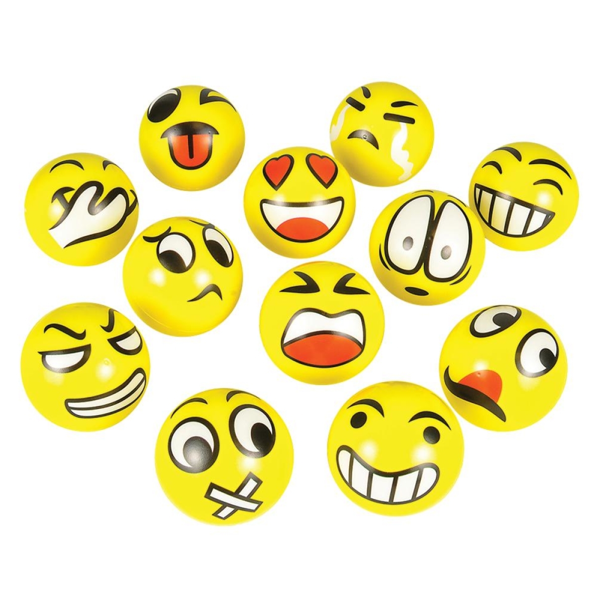 Wholesale Emoji Foam Stress Balls Assorted, 3" DollarDays