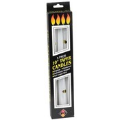10 Inch White Taper Candles - 4 Pack