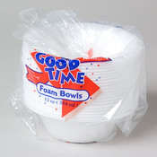 Foam Bowl  6" 20 Count Package