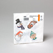 Beverage Napkins - Christmas Faces