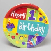 9 INCH PLATE 8 CT 1ST CUPCAKE