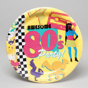 9 INCH PLATE 8 CT 80'S DECADE