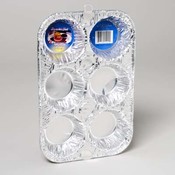 Aluminum Muffin Pan 6 Cavity 2 Pack