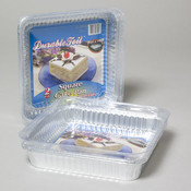 ALUMINUM CAKE PAN SQUARE 2 PK