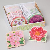 Assorted Floral Diecut Memo Pads