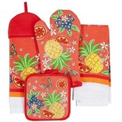 Citrus Floral Design Kitchen Textiles
