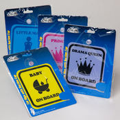 Assorted Car Signs With Suction Cups
