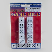 White Game Dice 10 Pack