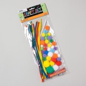 Craft Set W/Pom-Poms &amp; Pipe