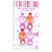Heart Shaped Bubble Ring - 4 Pack