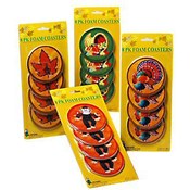 Coaster Round Foam Harvest 8 Pack