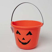 Pumpkin Bucket With Black Plastic Handle
