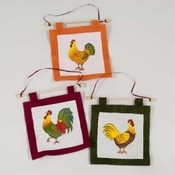 Harvest Banner With Rooster or Hen