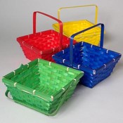 Solid Bright Colored Woven Basket