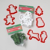 Christmas Cookie Cutters Plastic  6 Pack