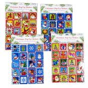 Pop-Up Christmas Stickers 20 Count Wholesale Bulk