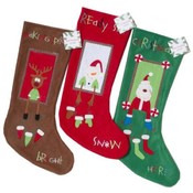 Christmas Stocking With Character In Window