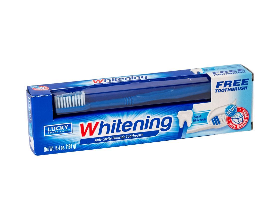 Wholesale Whitening Toothpaste with Toothbrush 6.4 oz DollarDays