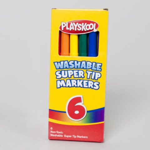 Wholesale Playskool Washable Super Tip Markers 6 Count(24x.12)