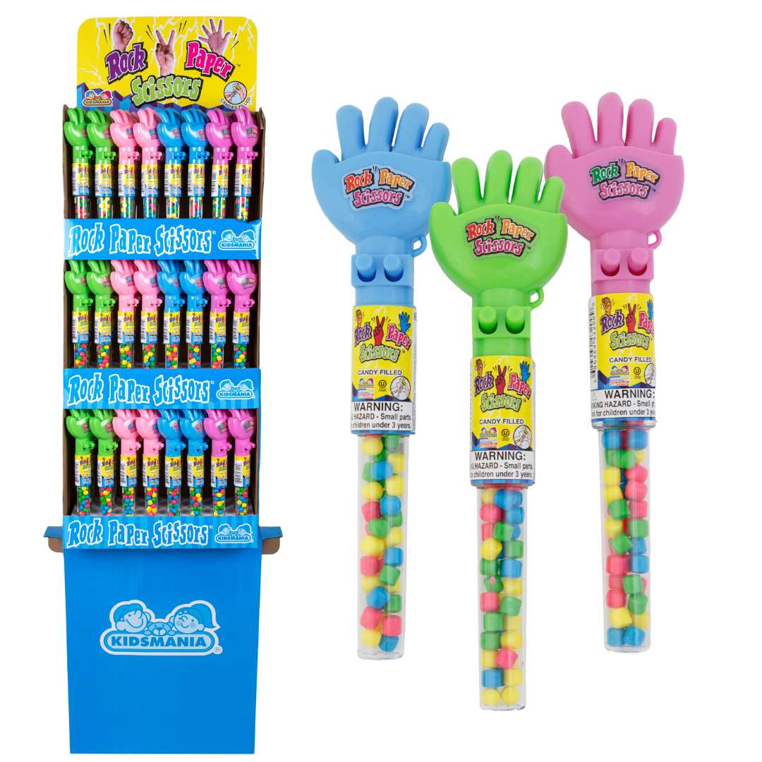 Rock-Paper-Scissors Candy Dispensers