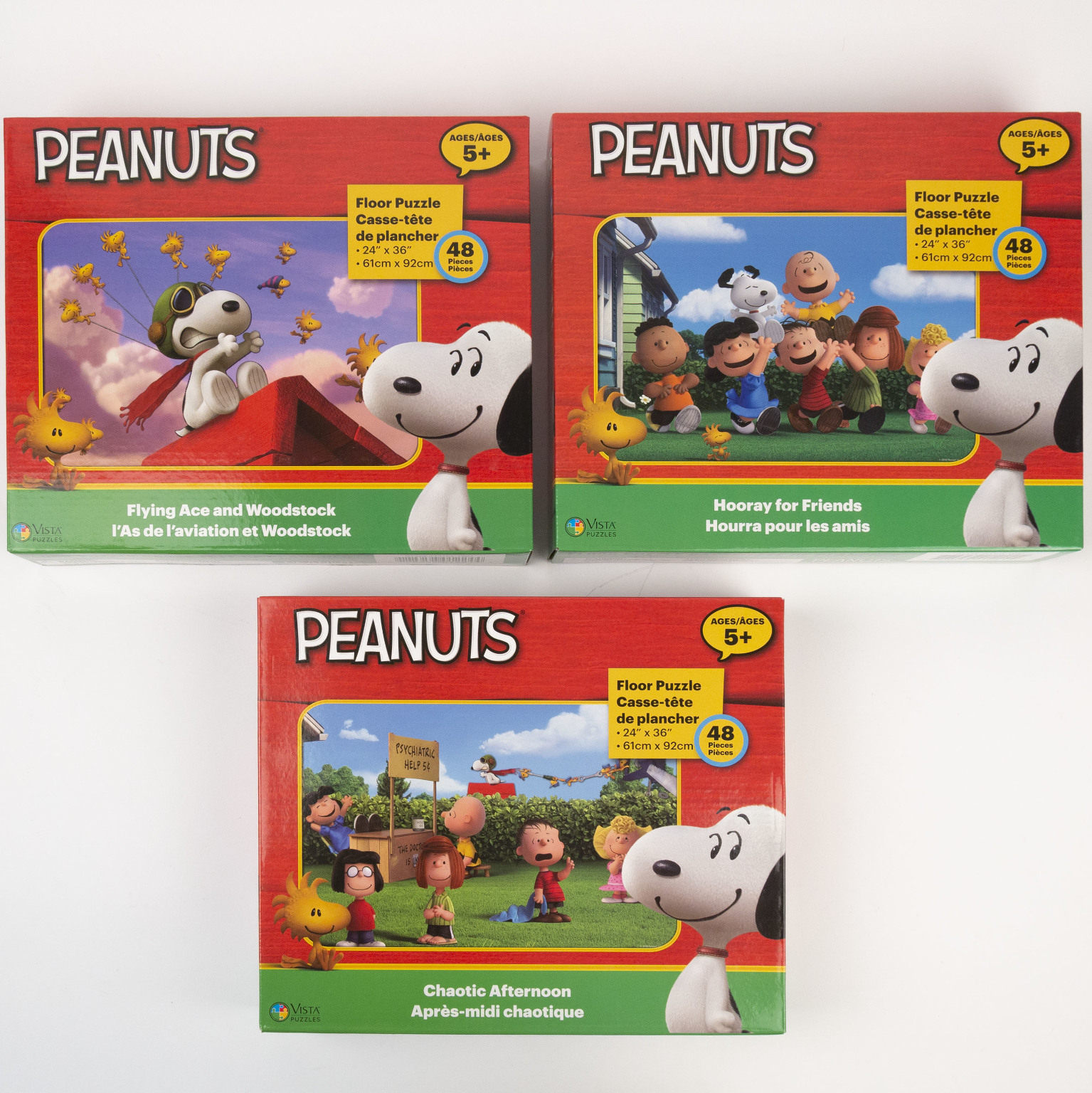 Wholesale Peanuts 48 Piece Puzzles - 24" X 36" - Assorted