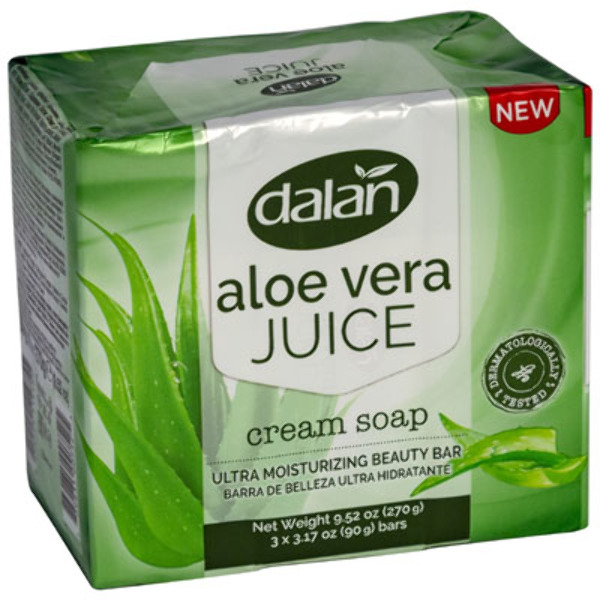 Wholesale Dalan Cream Bar Soap Aloe Vera Juice 3.17 oz 3 Pack