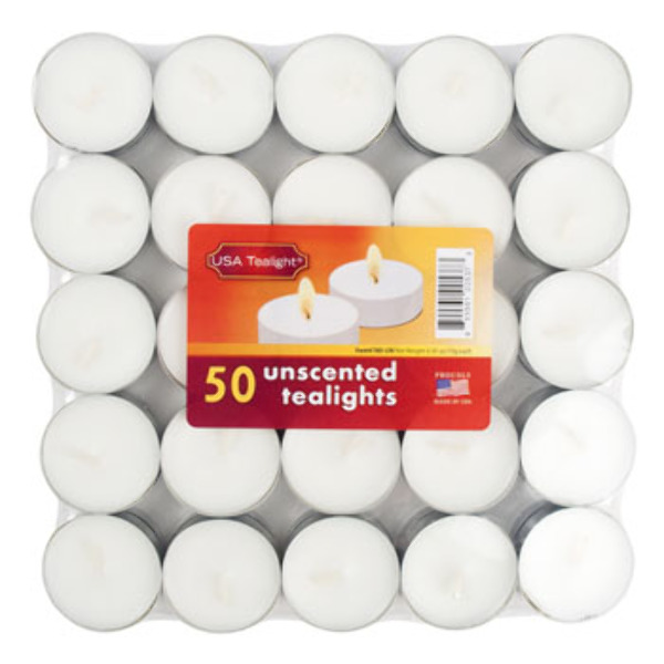 Wholesale Unscented Candle Tealights 50 Pack DollarDays