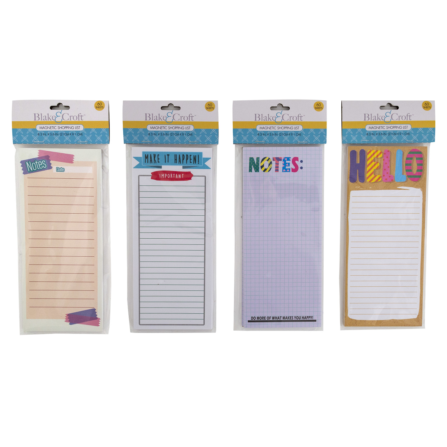 Wholesale 60 Sheet Notepad 8" x 3" Assorted (SKU 2338832