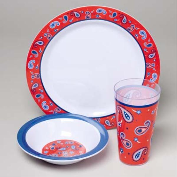 Wholesale Paisley Americana Melamine Dinnerware Display DollarDays
