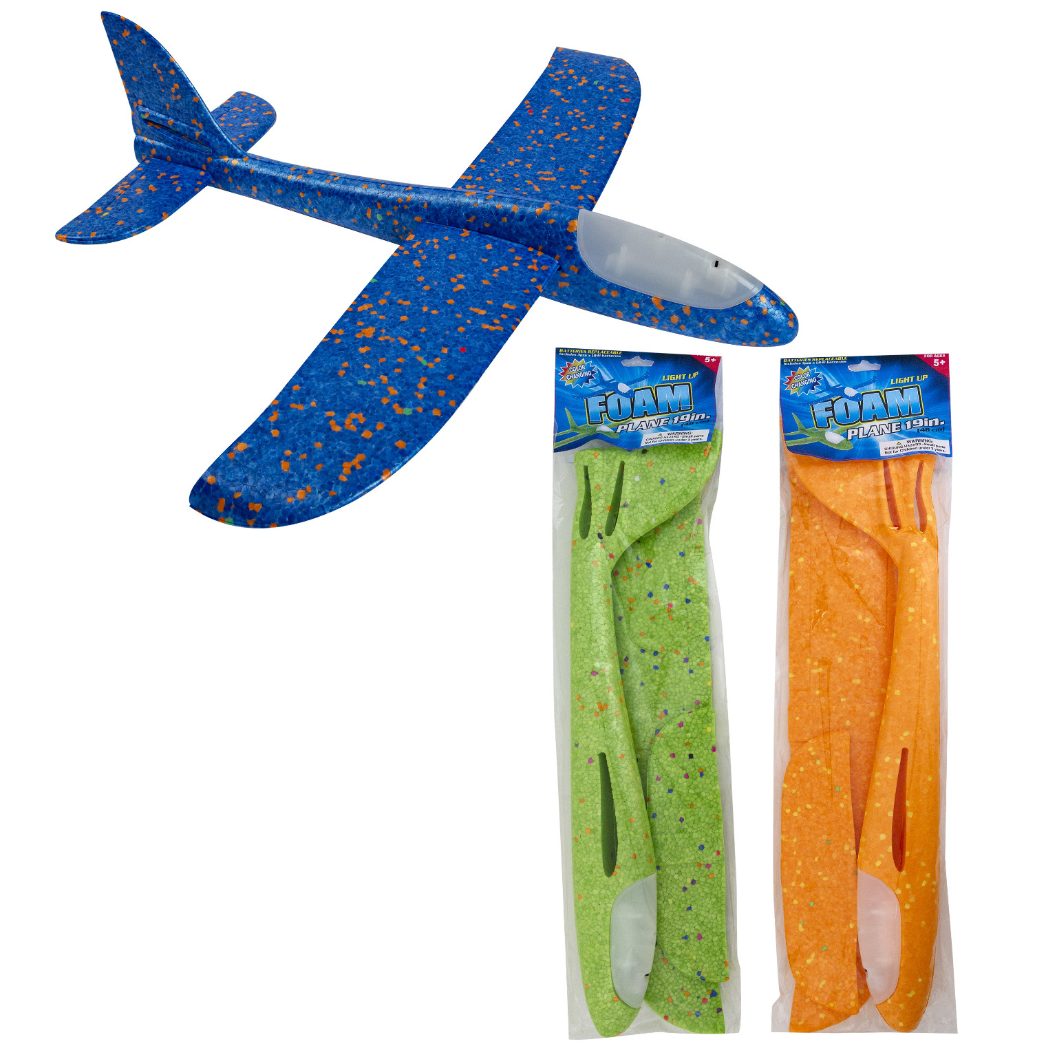Wholesale 19" Foam Flying Plane Assorted Colors DollarDays