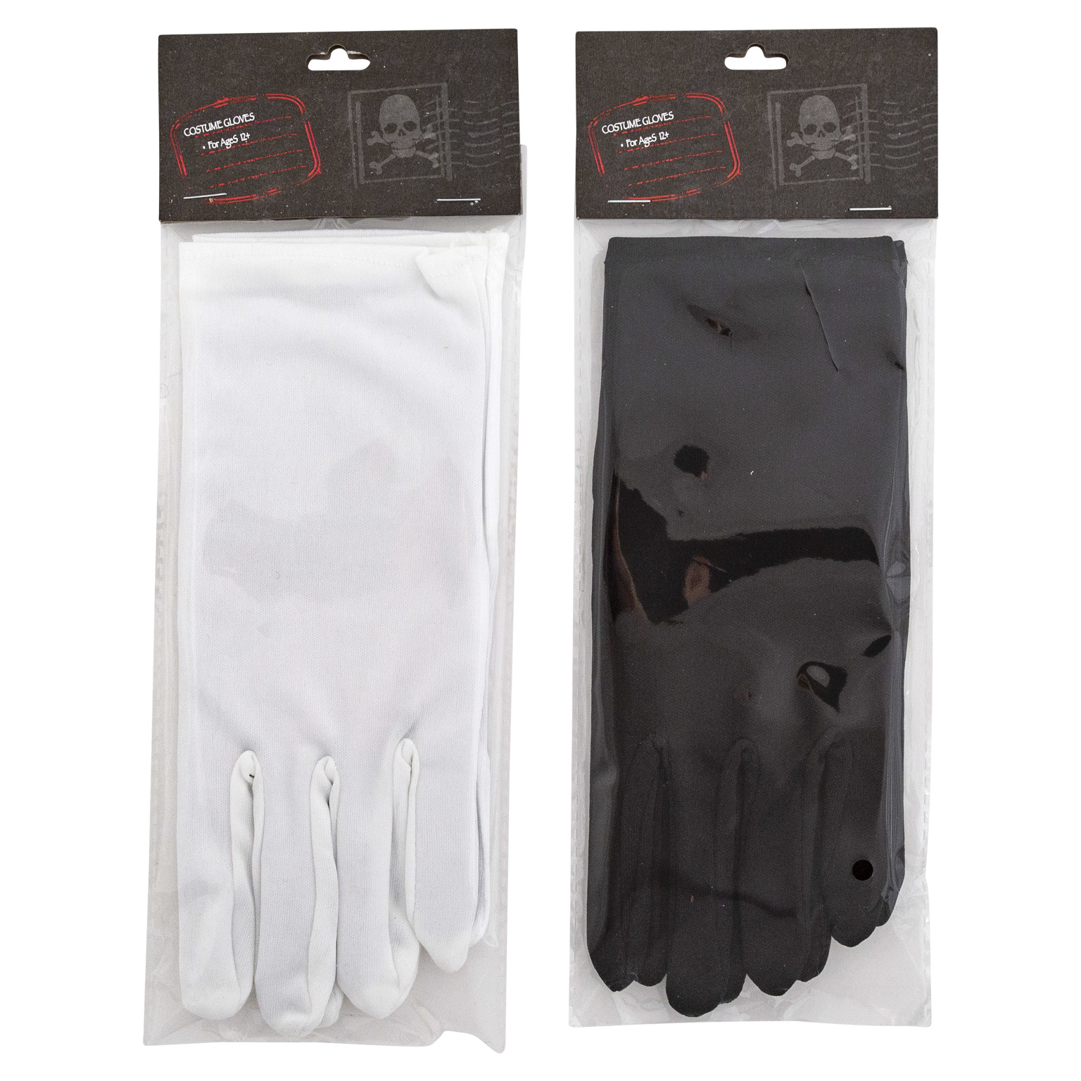 Wholesale Costume Dress Up Gloves Black / White Assorted