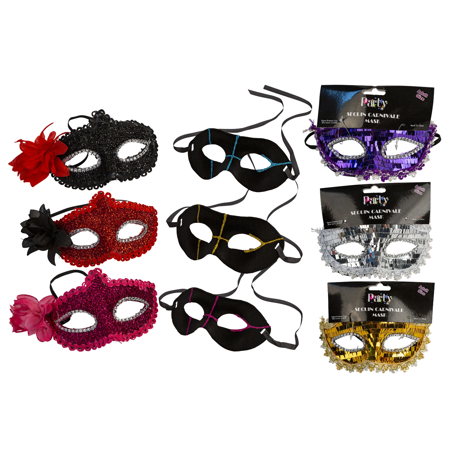 Wholesale Carnivale Mask Assorted Styles Colors DollarDays