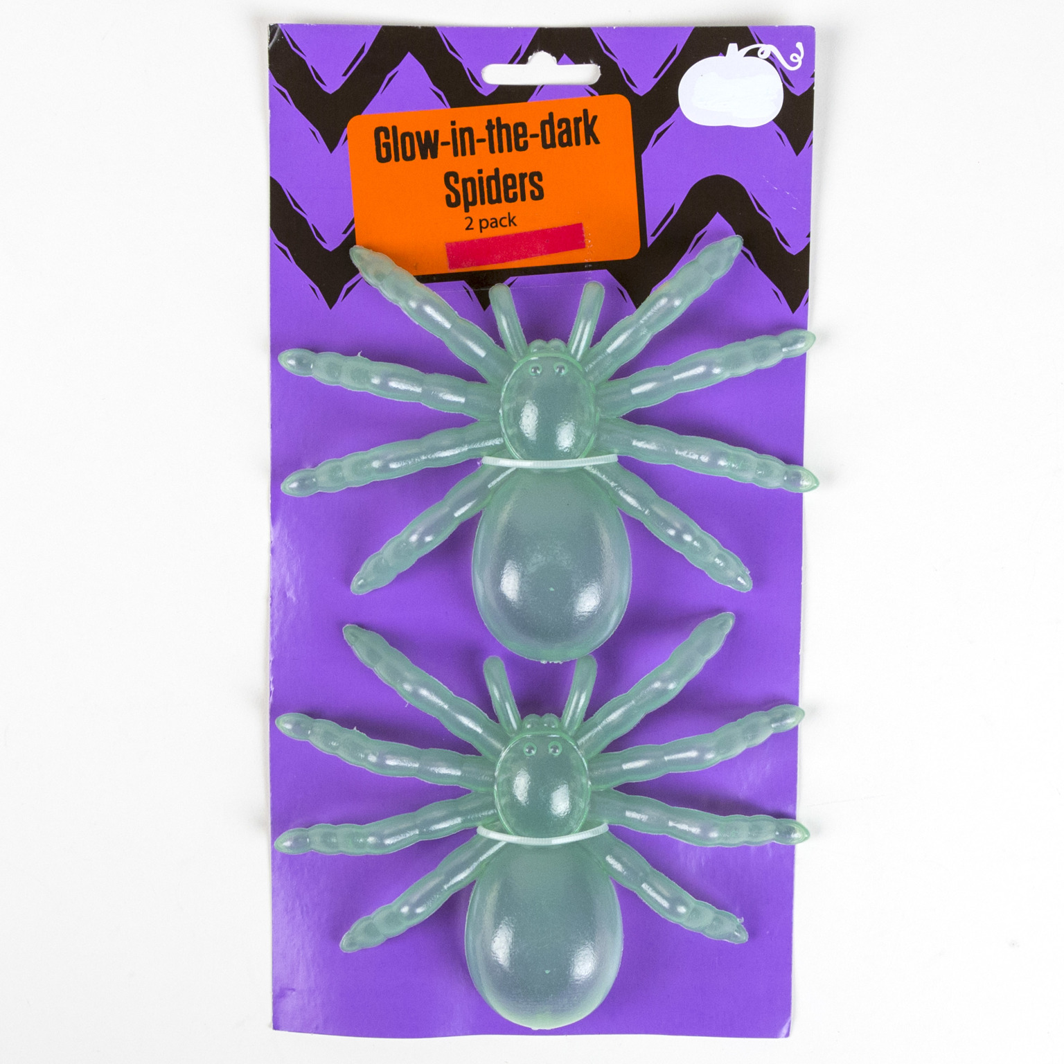 Wholesale 5" Glow in the Dark Spiders 2 Pack DollarDays