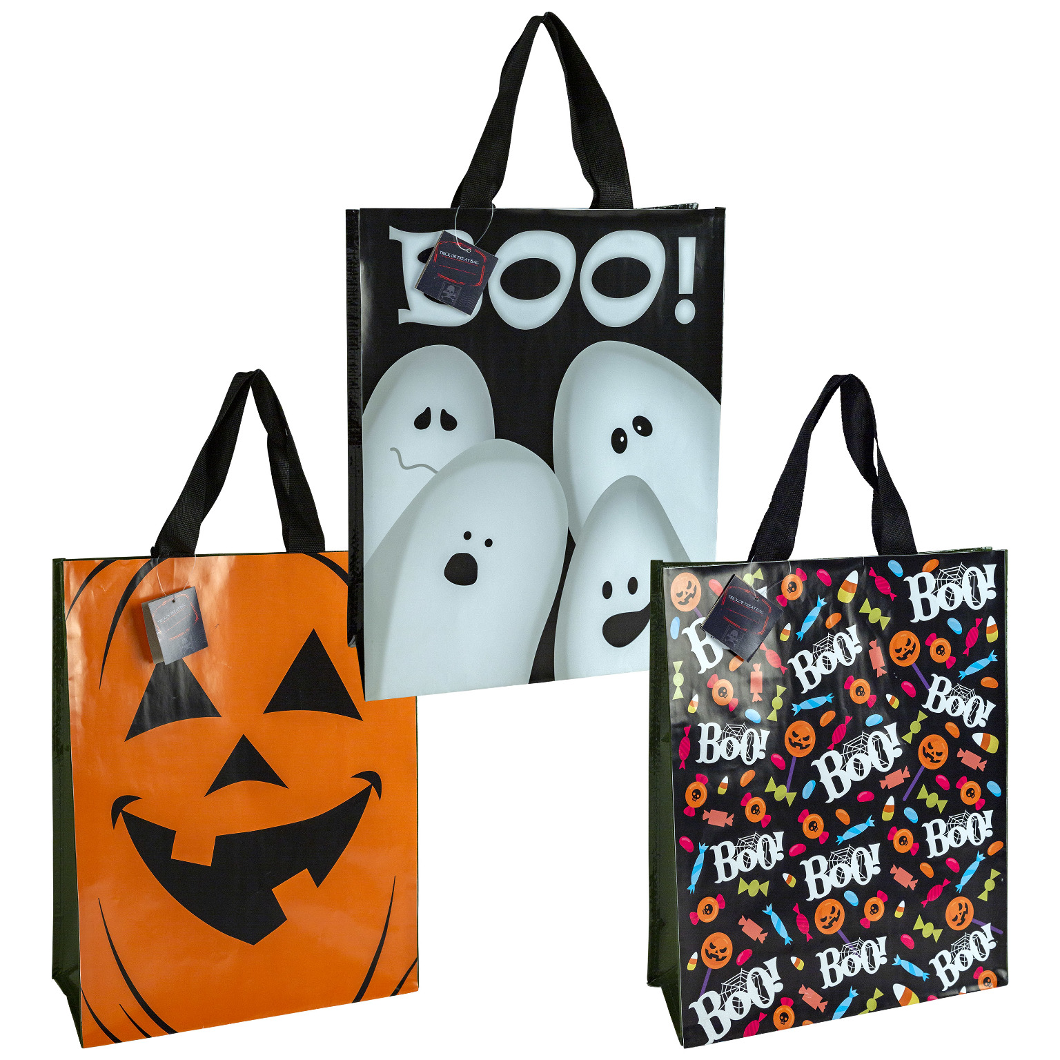 Wholesale Trick Or Treat Bags 12" x 15" Assorted Styles