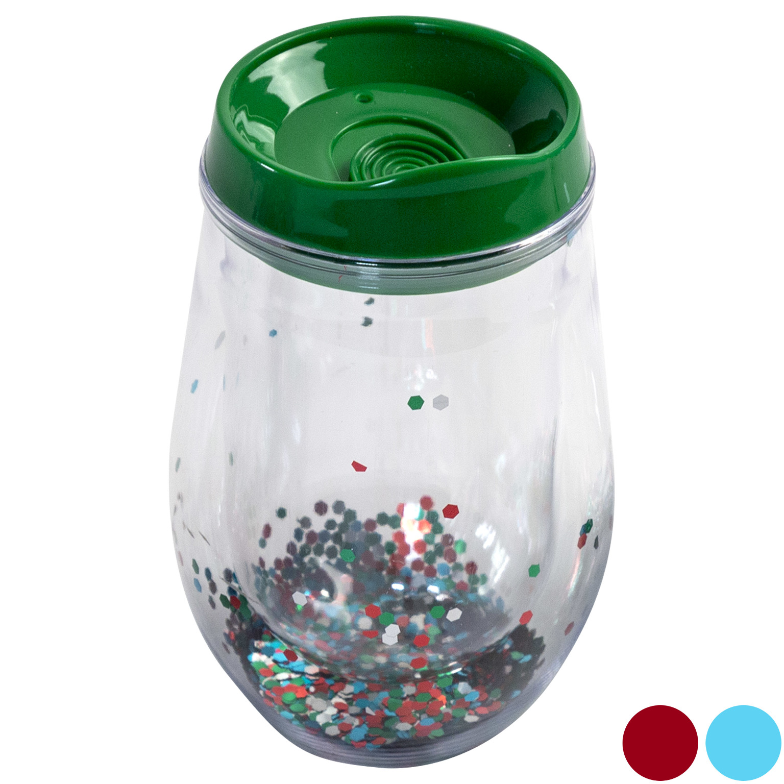 Wholesale 11 Oz Double Wall Glitter Christmas Tumbler (SKU 2351960